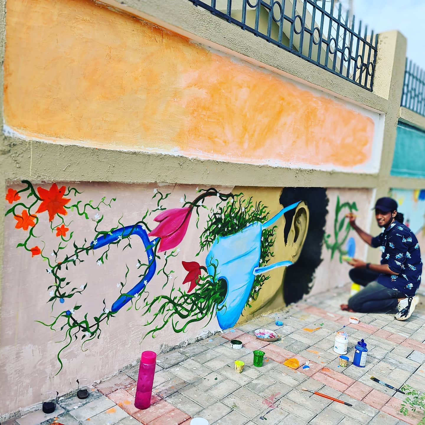 Uttpal Patel,  artwork#artistsoninstagram#wall#wallart, walldrawing, arthistory, artlover, ahmedabad_instagram, ahemdabad#ahmedabaddiaries, gandhinagardiaries, greengandhinagar, Gandhinagar, thanksartis#gandhinagardiaries#ahemdabad, audagarden#artistsoninstagram, artphotography, artoftheday, theartvoge