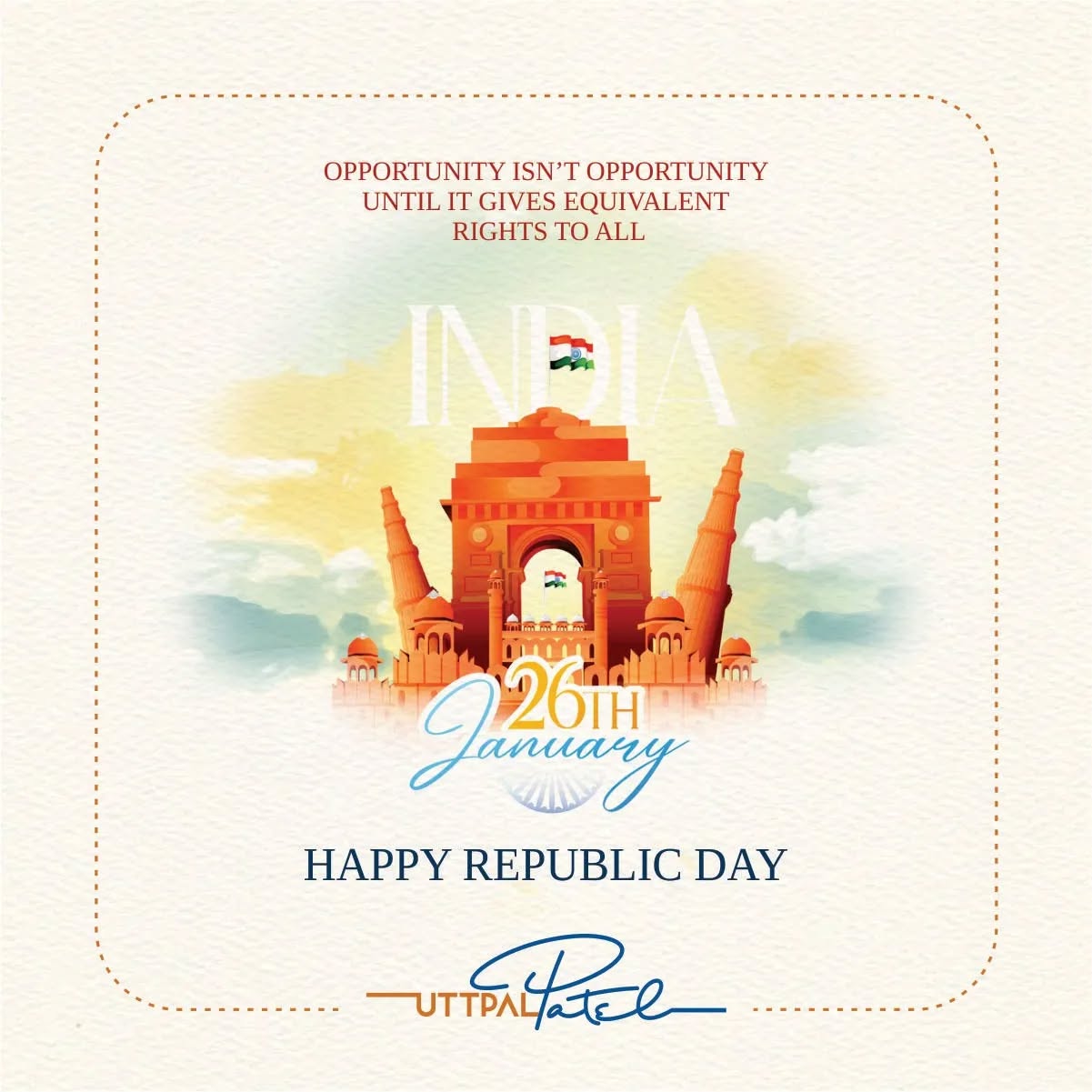 Uttpal Patel,  RepublicDay, start, Gandhinagar, farmhouse, weekendvilla, commericial, residencial, residency, Nakshtra, realestatedeveloper, realestate, propertydeveloper, Nakshtragroup, TrustedBuilder, GandhinagarProperty, inhousegym, gym, fitness, inhousefitnessinhousefitnes